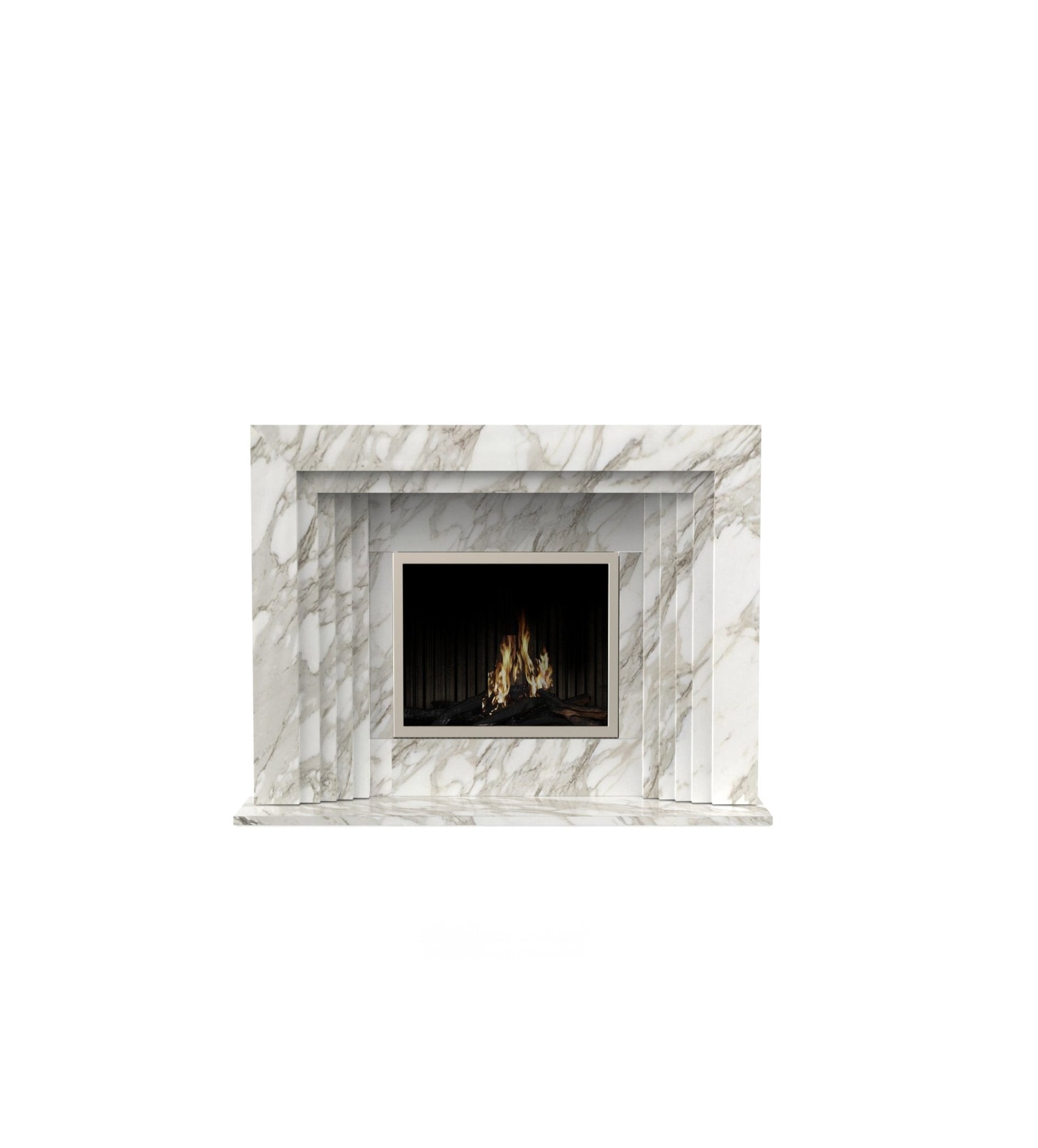 La Gabby 64 Marble Stone Fireplace