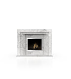 Bianco Carrara Marble La Gabby 64 Fireplace Surround - Front View | Stonegems