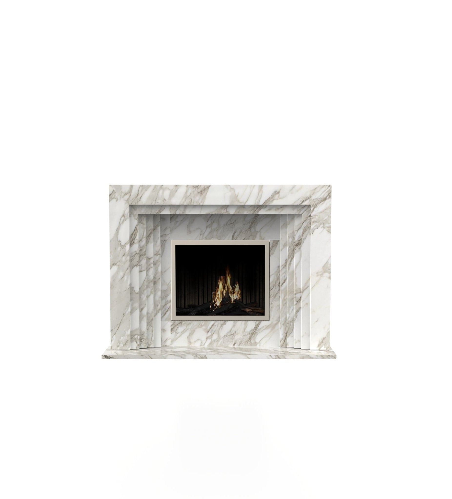 La Gabby 64 Marble Stone Fireplace
