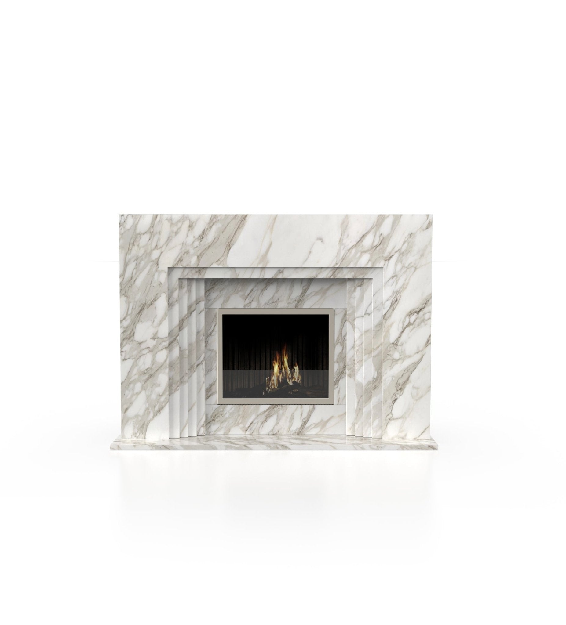 La Gabby 76 Marble Stone Fireplace
