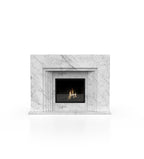 Bianco Carrara Marble La Gabby 76 Fireplace Surround - Front View | Stonegems