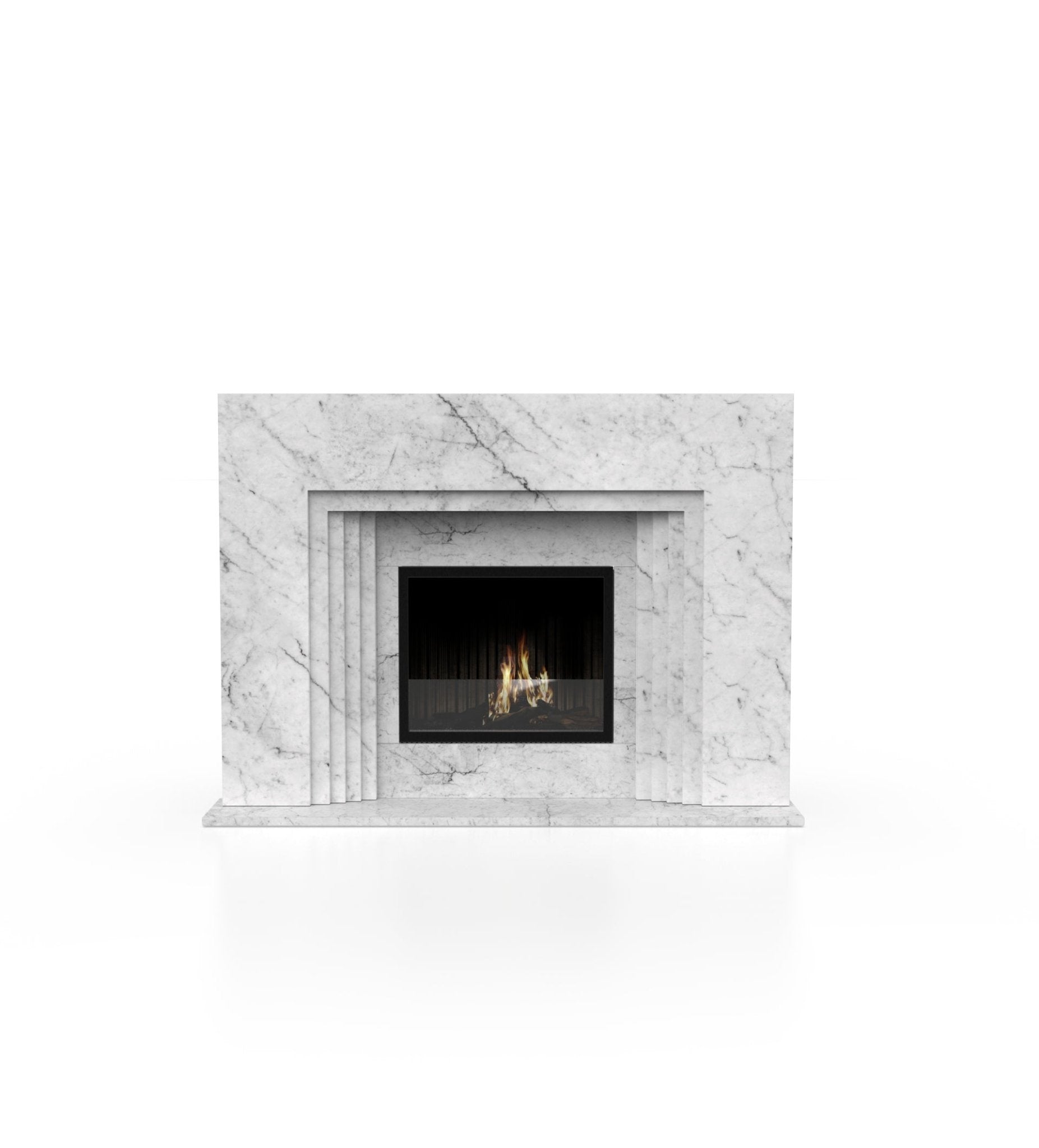 La Gabby 76 Marble Stone Fireplace