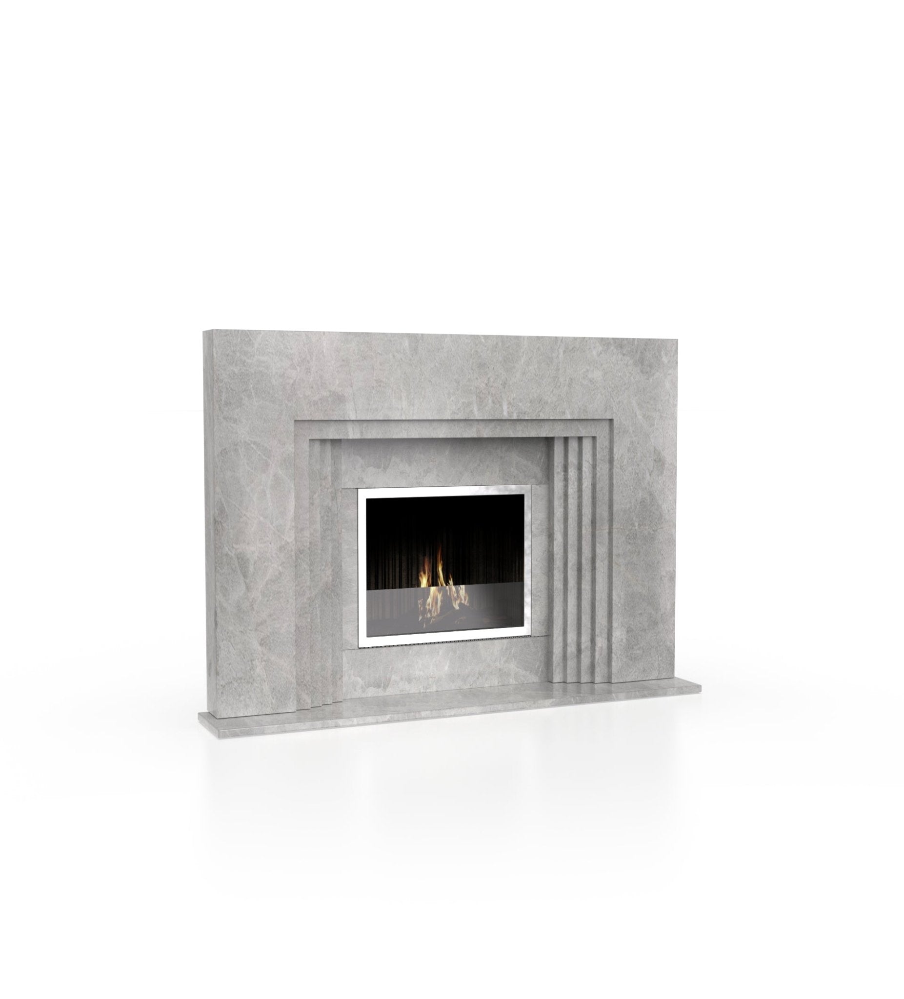La Gabby 76 Marble Stone Fireplace