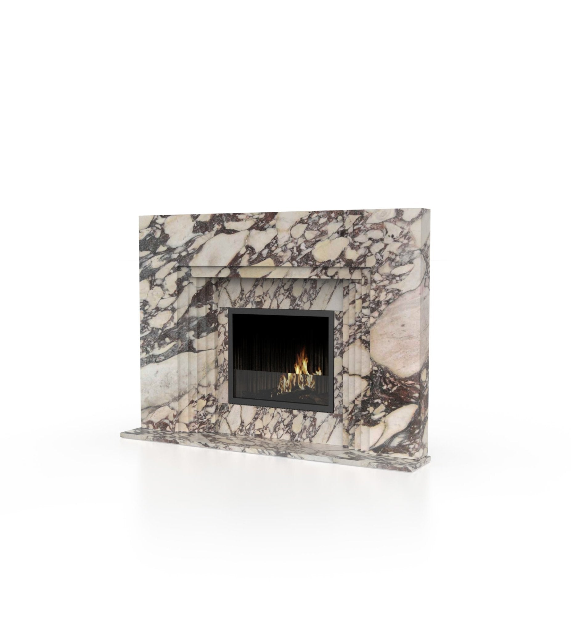 La Gabby 76 Marble Stone Fireplace