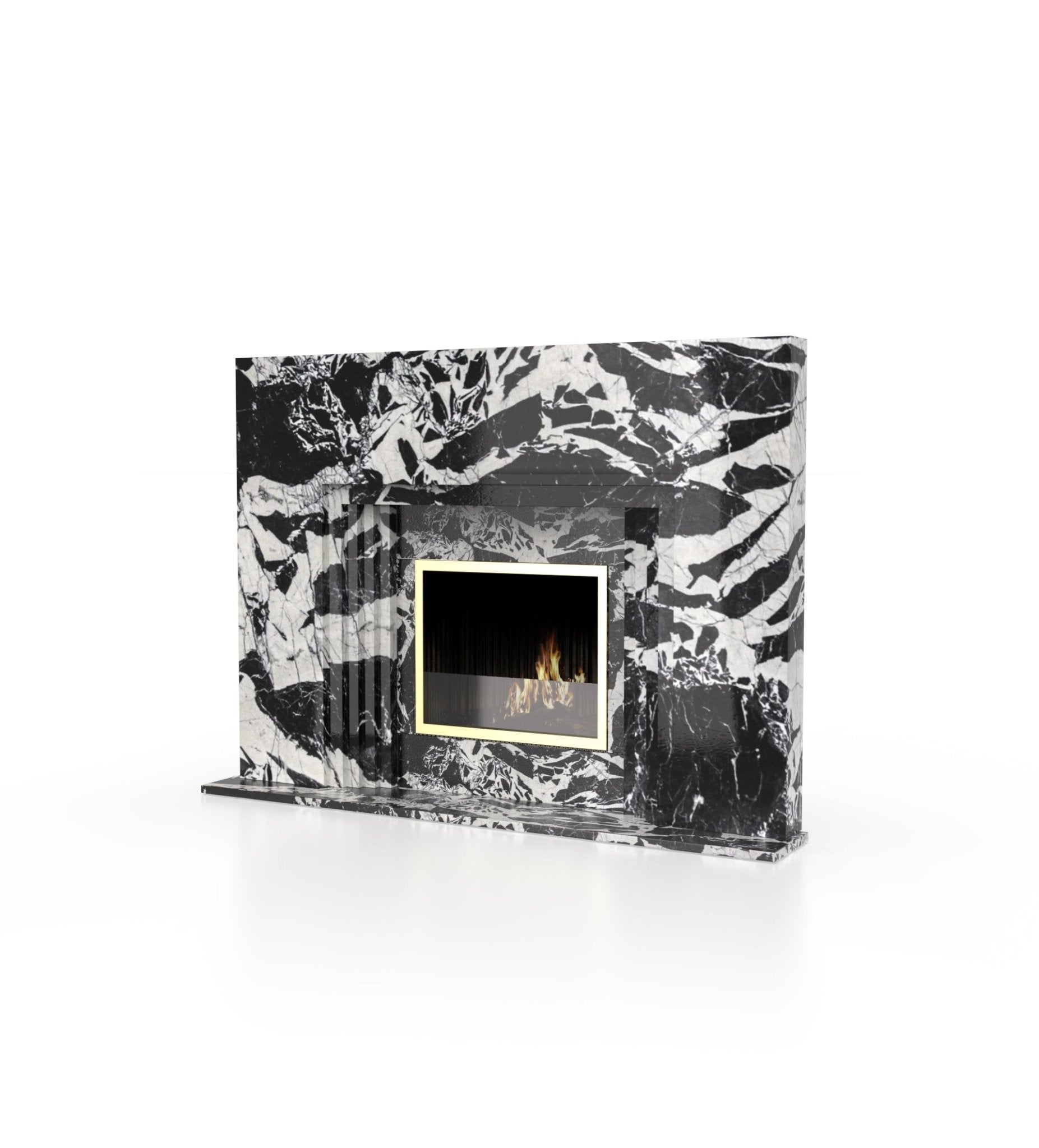 La Gabby 82 Marble Stone Fireplace