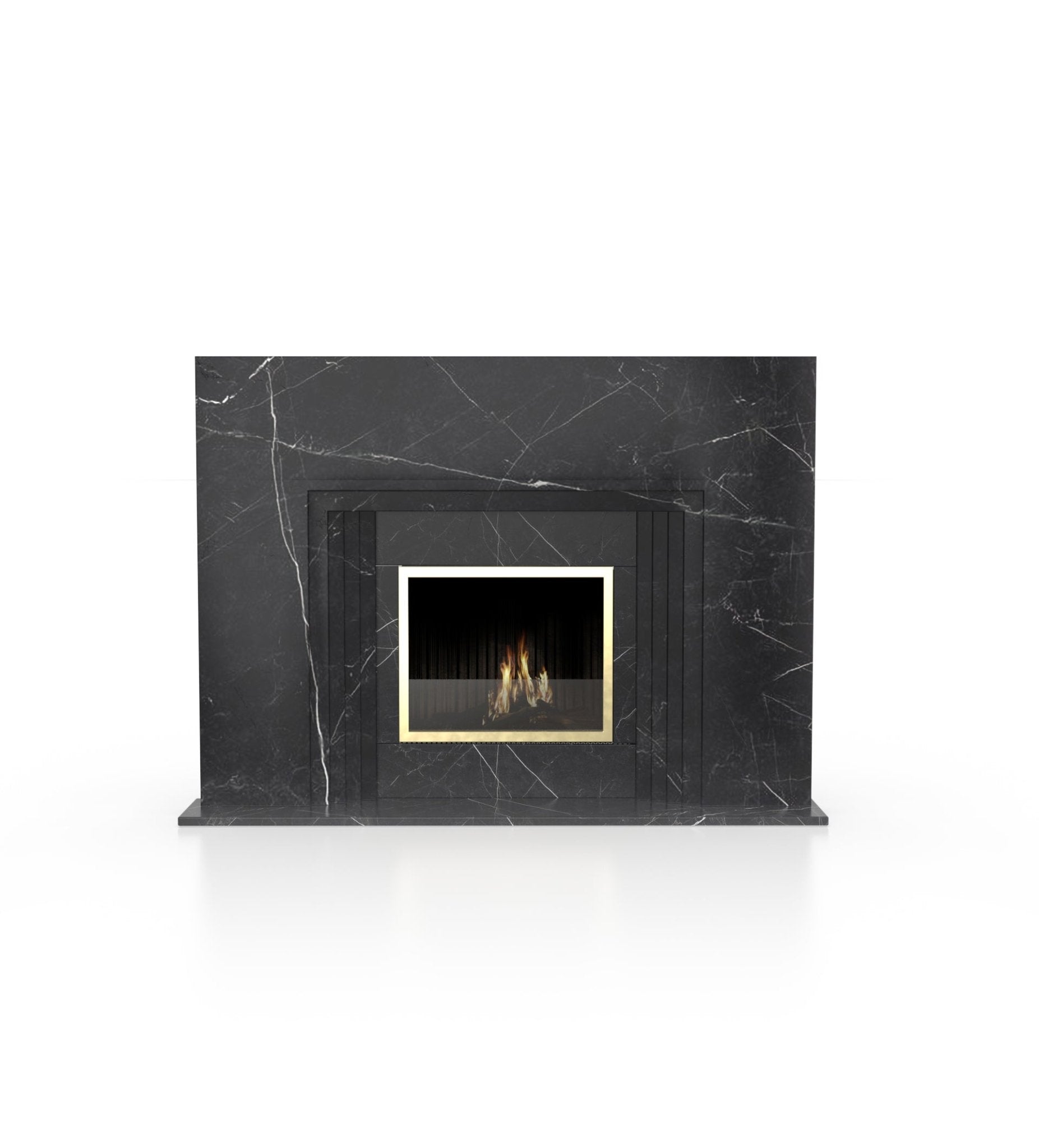 La Gabby 82 Marble Stone Fireplace
