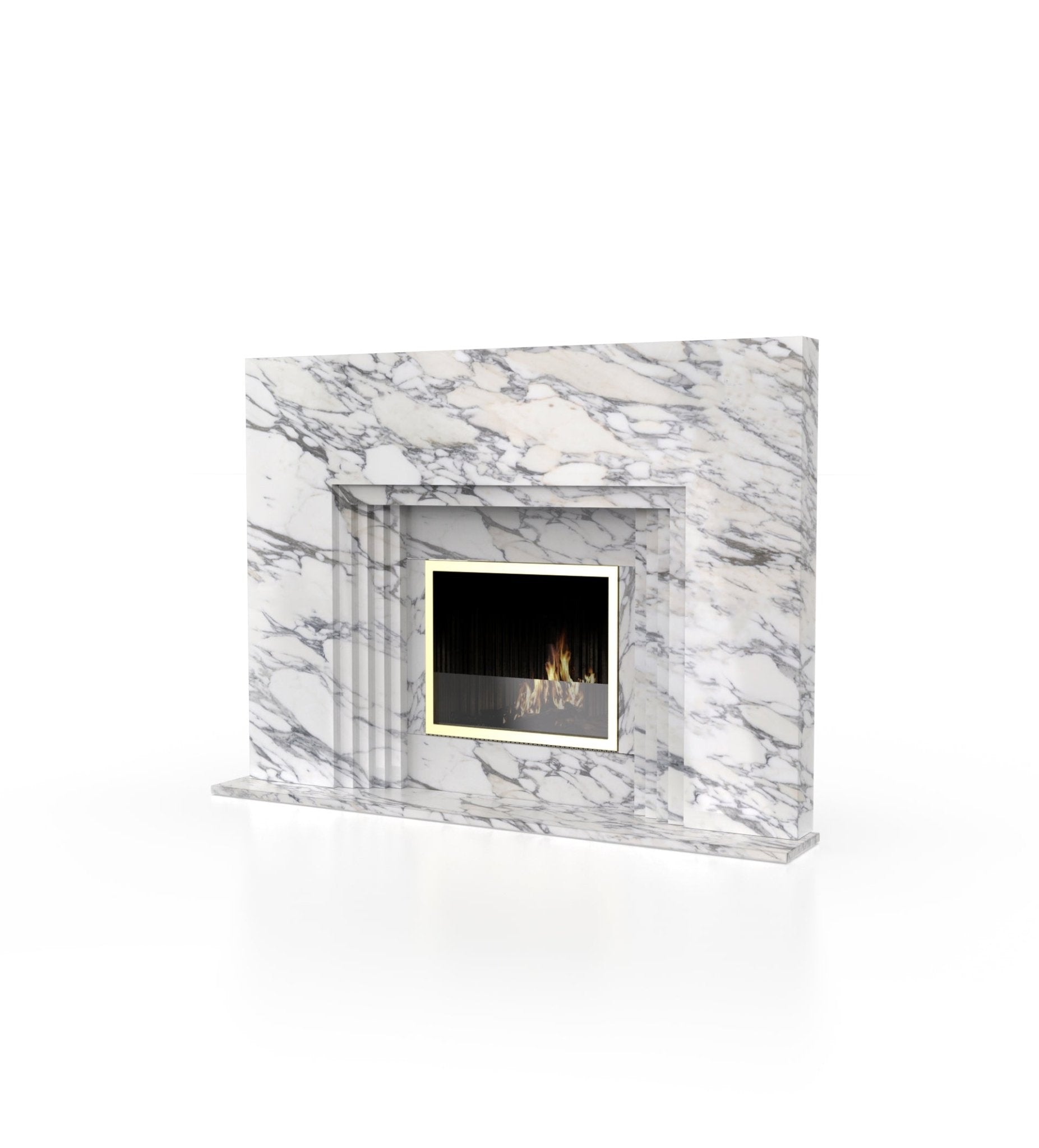 La Gabby 82 Marble Stone Fireplace
