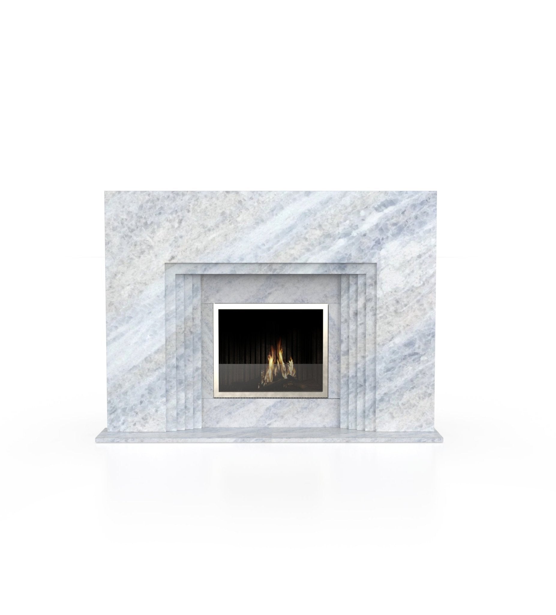 La Gabby 82 Marble Stone Fireplace