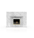 Bianco Carrara Marble La Gabby 82 Fireplace with Fluted Details - Front View | Stonegems
