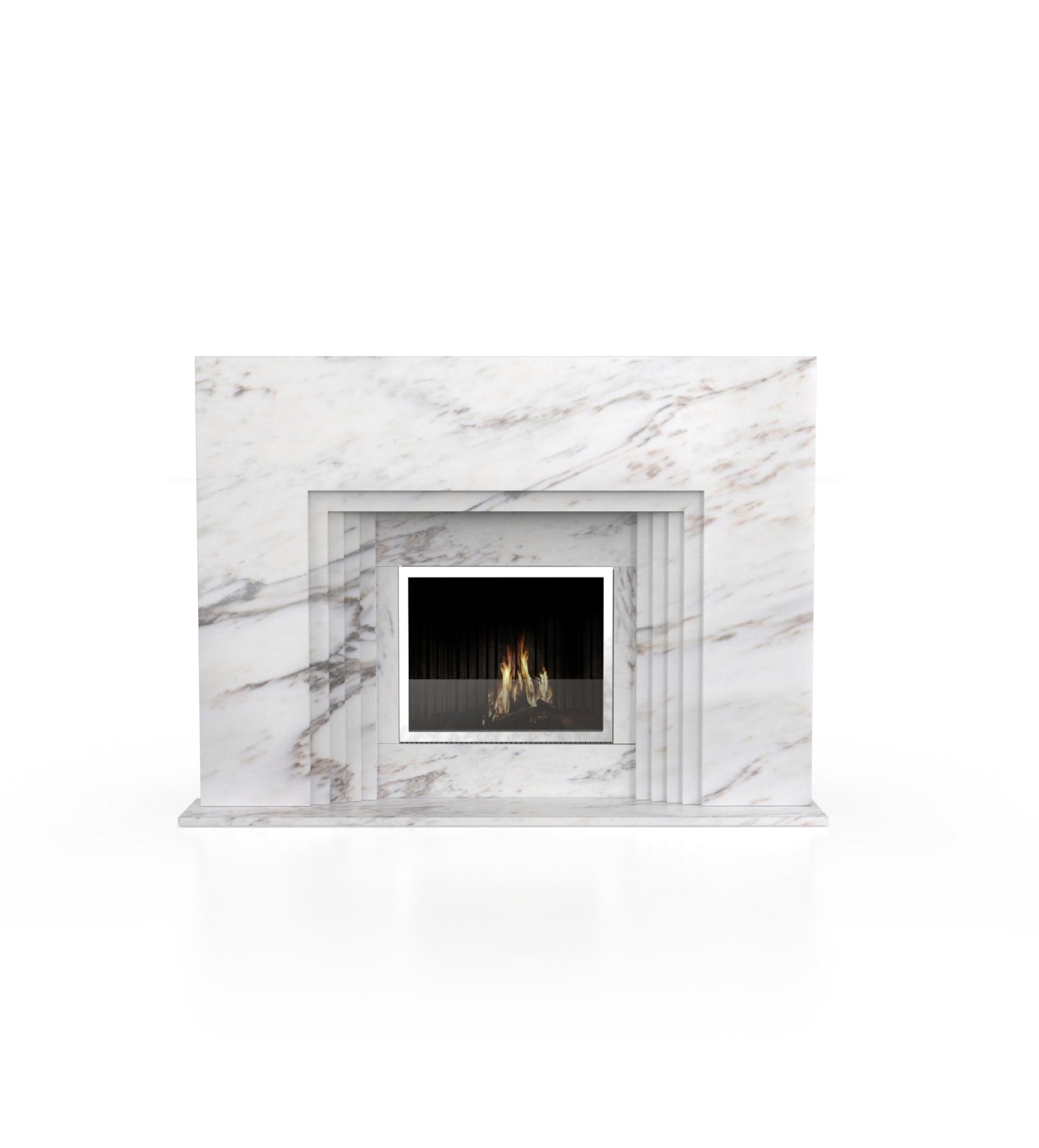 La Gabby 82 Marble Stone Fireplace