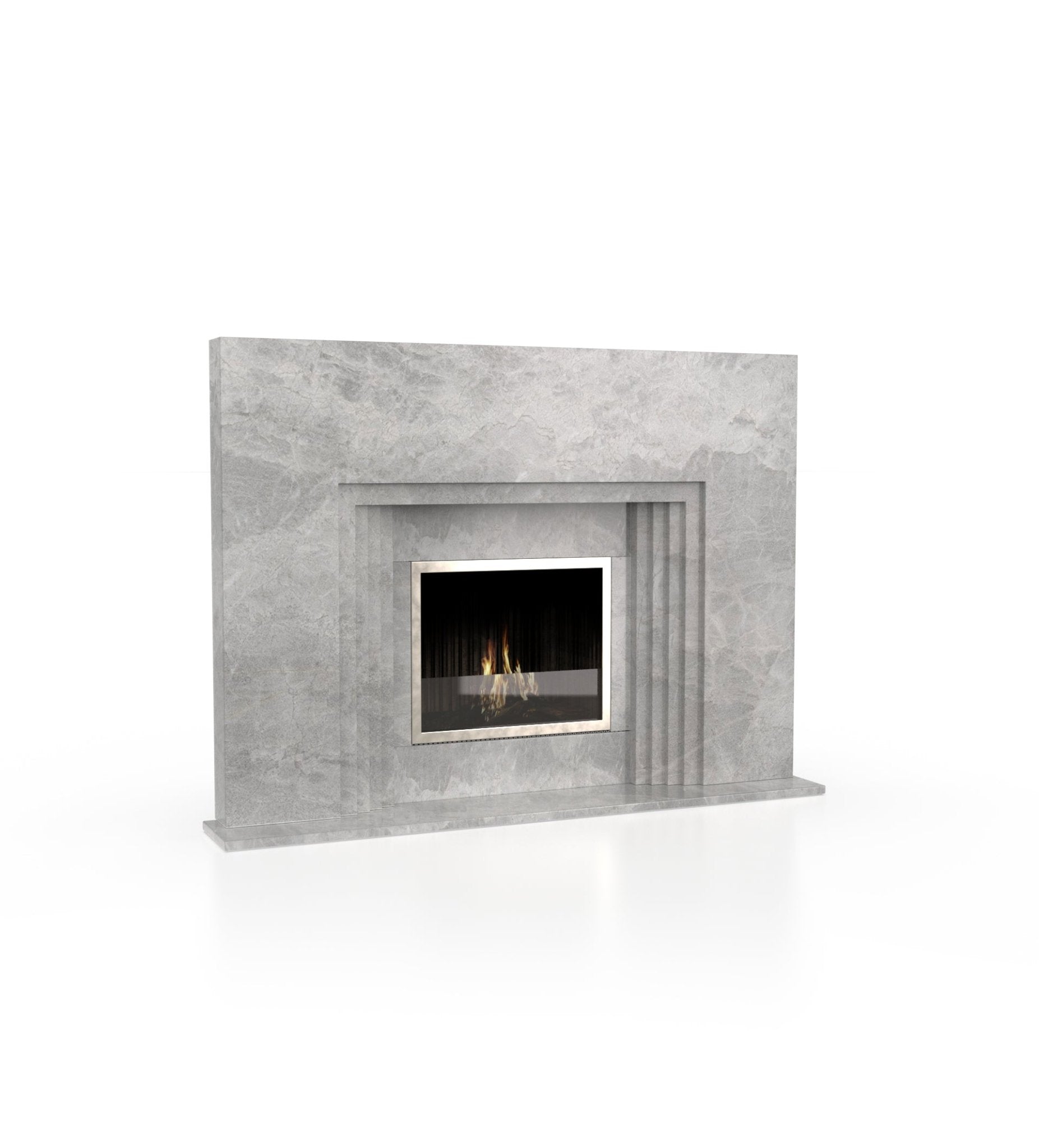 La Gabby 82 Marble Stone Fireplace