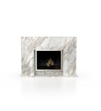 Calacatta Gold Marble La Gigi 72 Marble Fireplace Surround - Straight-On Front View | Stonegems
