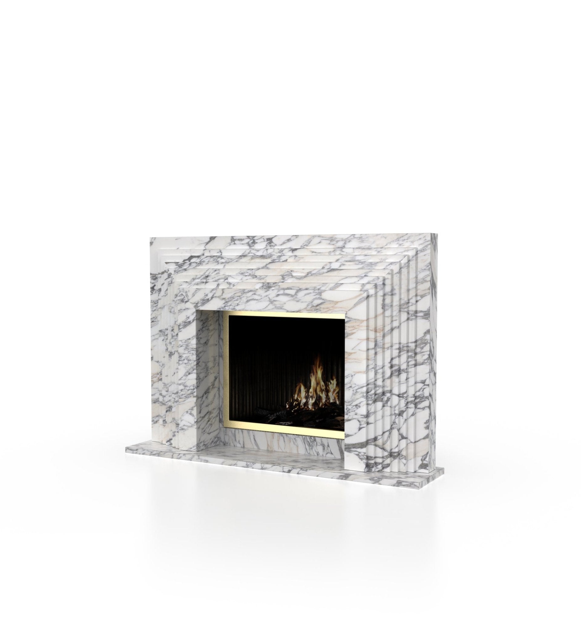 La Gigi 72 Marble Stone Fireplace