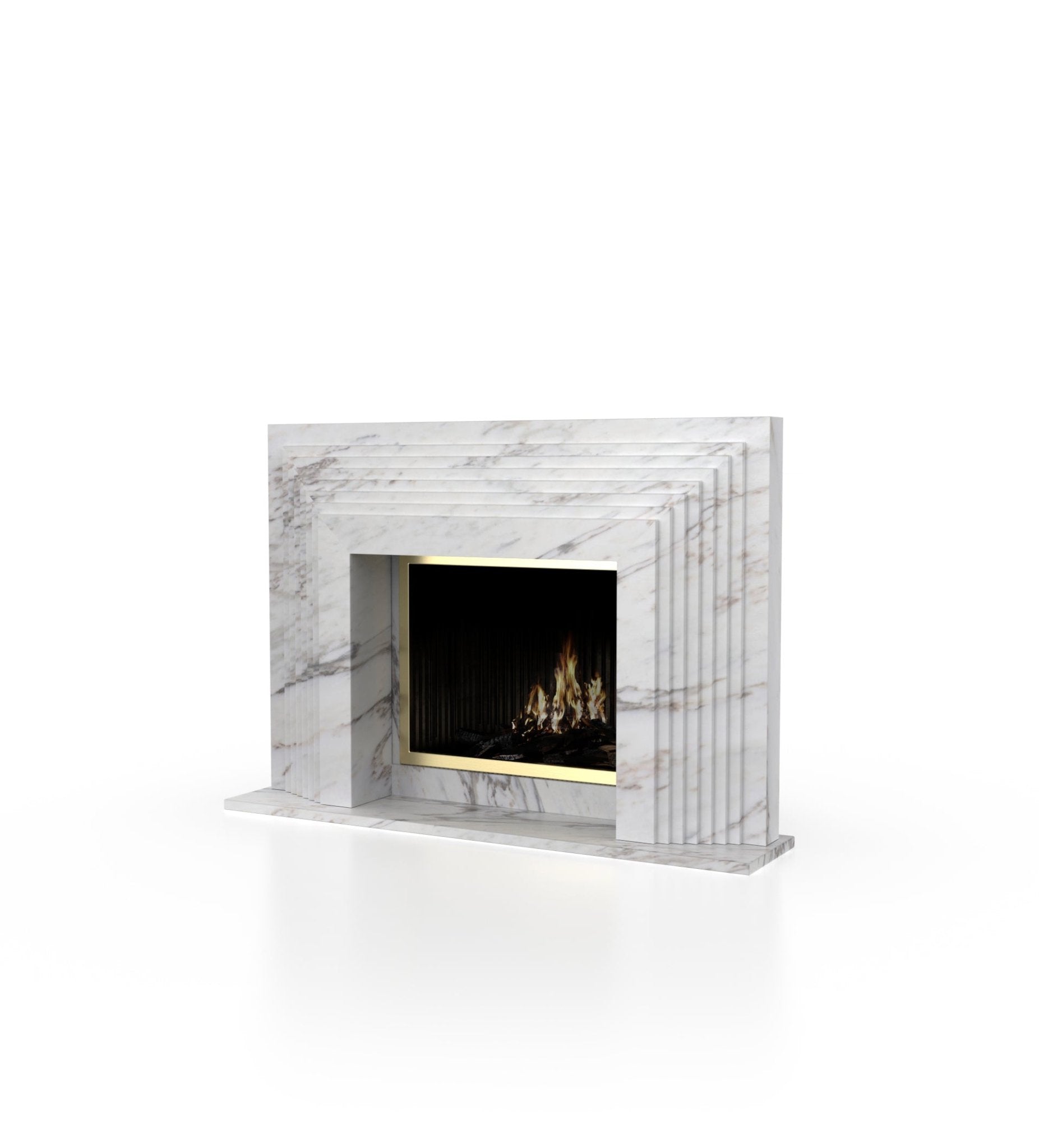 La Gigi 72 Marble Stone Fireplace