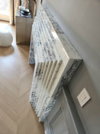 Arabescato Marble La Gigi 80 Fireplace - 8-Step Mantel Close-Up | Stonegems