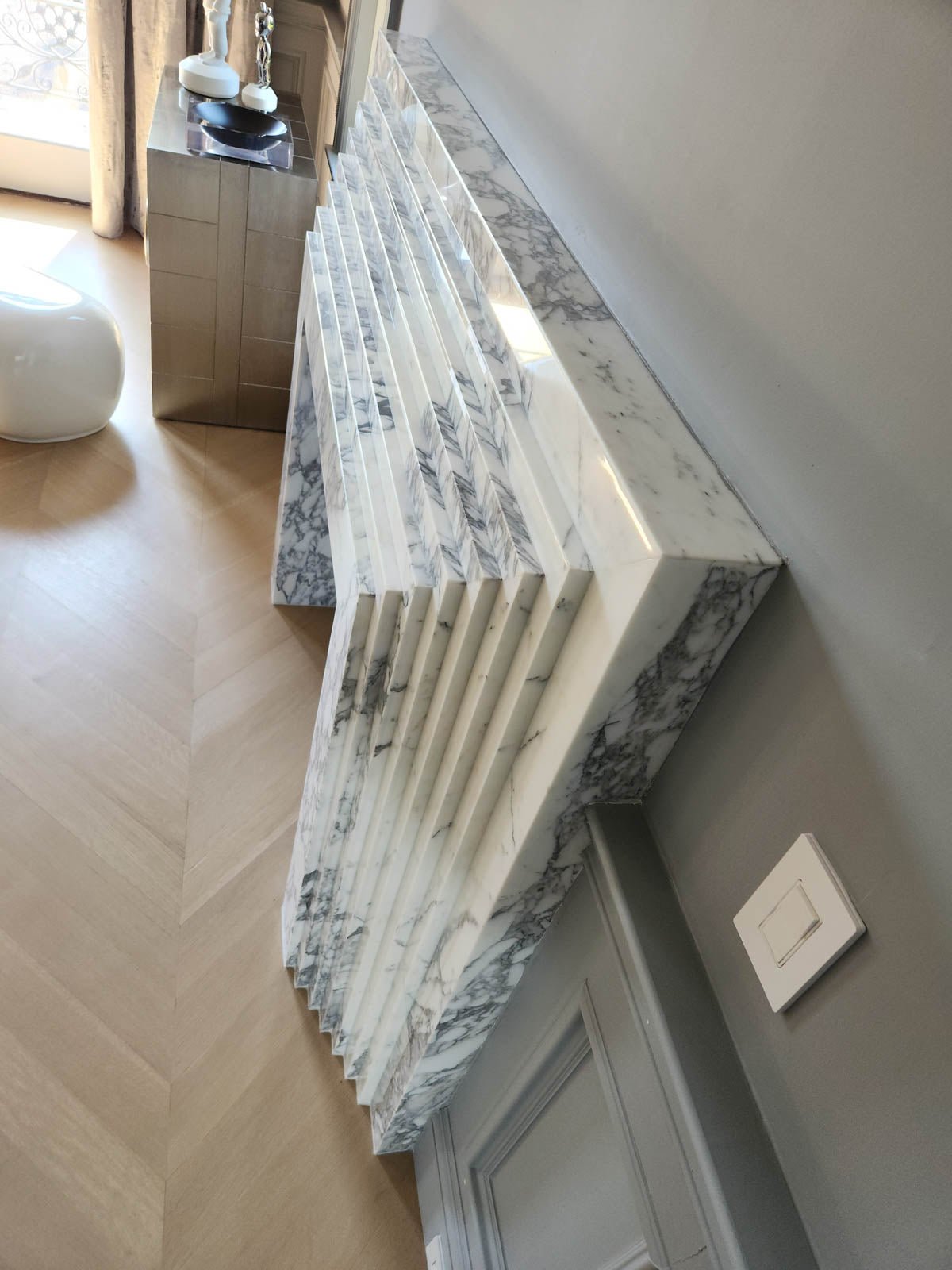 La Gigi 80 Marble Stone Fireplace