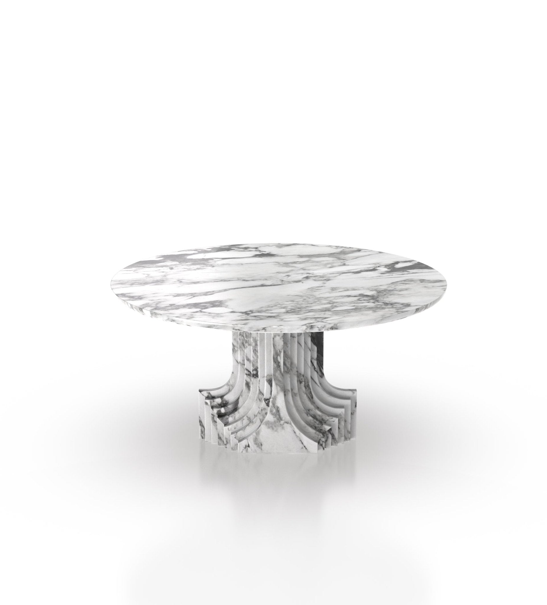 Round Top Marble Modern Stone Dining Table