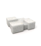 White Marble La Scala Coffee Table - Side Angled View | Stonegems