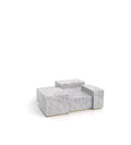 White Veined Marble La Scala Coffee Table - Front Three Quarter View | Stonegems