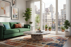 Calacatta Viola Marble Coffee Table NYC Apartment Living Room - Styled Interior Setting | Stonegems