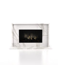 Calacatta Extra Marble Orion Fireplace Surround - Centered Front View | Stonegems