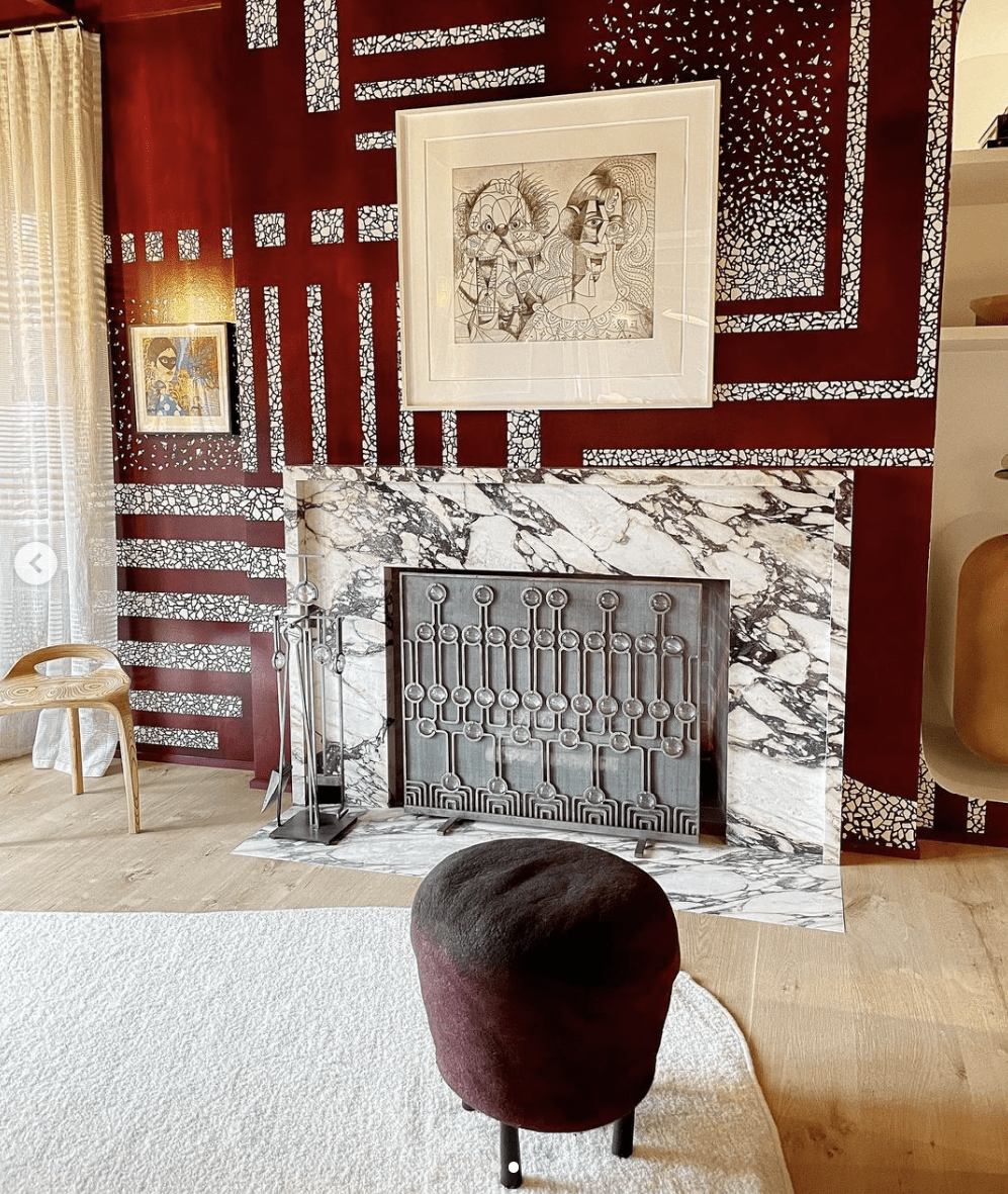 Orion Marble Stone Fireplace with Mantel & Surround