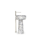 White Marble Penelope Washbasin - Side Angle View | Stonegems