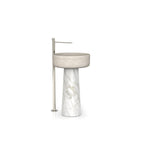 Beige Travertine Penelope Washbasin - Front View | Stonegems