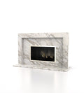 Calacatta Extra White Marble Perseus Fireplace Surround - Three Quarter View | Stonegems