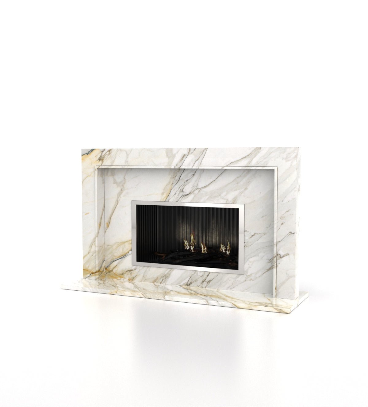 Perseus Marble Stone Fireplace