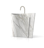 Calacatta Marble Poseidon Washbasin - Three Quarter View | Stonegems