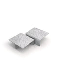 White Marble Square Coffee Table Set - Aerial Perspective | Stonegems