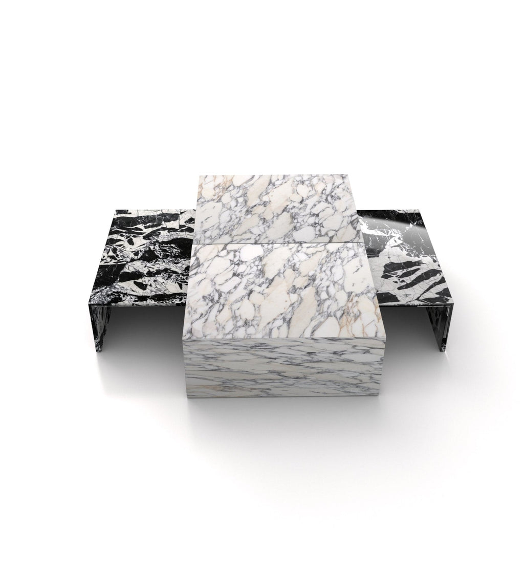 Mixed Marble Coffee Table Set in Multiple Finishes - Studio View | Stonegems