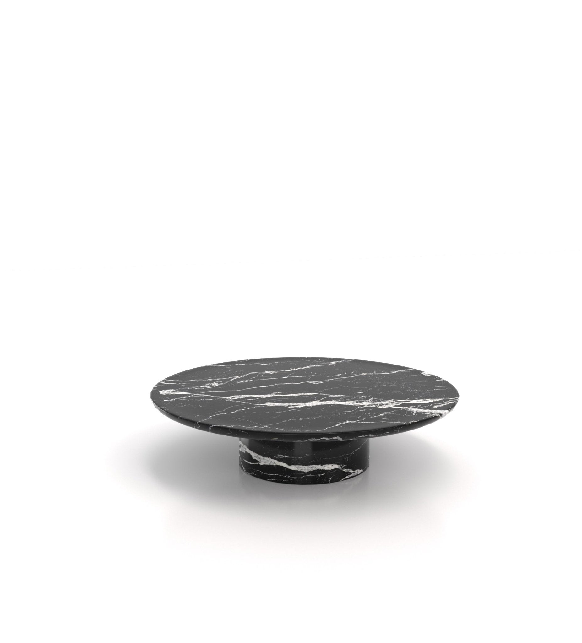 Round Marble Stone Monolithic Modern Coffee Table