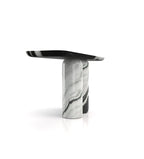 Calacatta Viola Marble Ravenna Alta Console Table with Violet Veining - Three Quarter View | Stonegems
