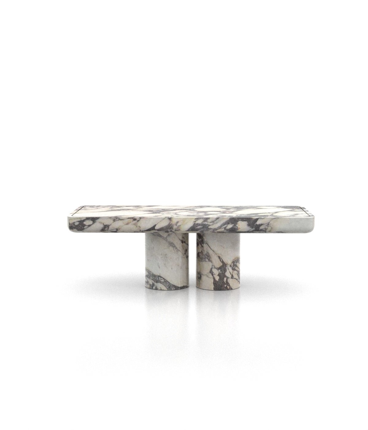 Calacatta Gold Marble Long Coffee Table - Front Angle | Stonegems