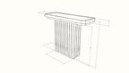 Stone Marble Monolith Long Narrow Modern Entryway Console Table