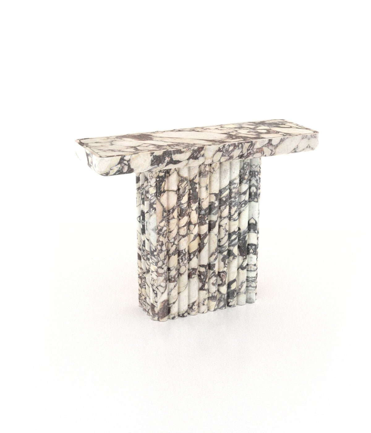 Stone Marble Monolith Long Narrow Modern Entryway Console Table