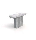Bianco Carrara Marble Fluted Console Table - Side Angle | Stonegems