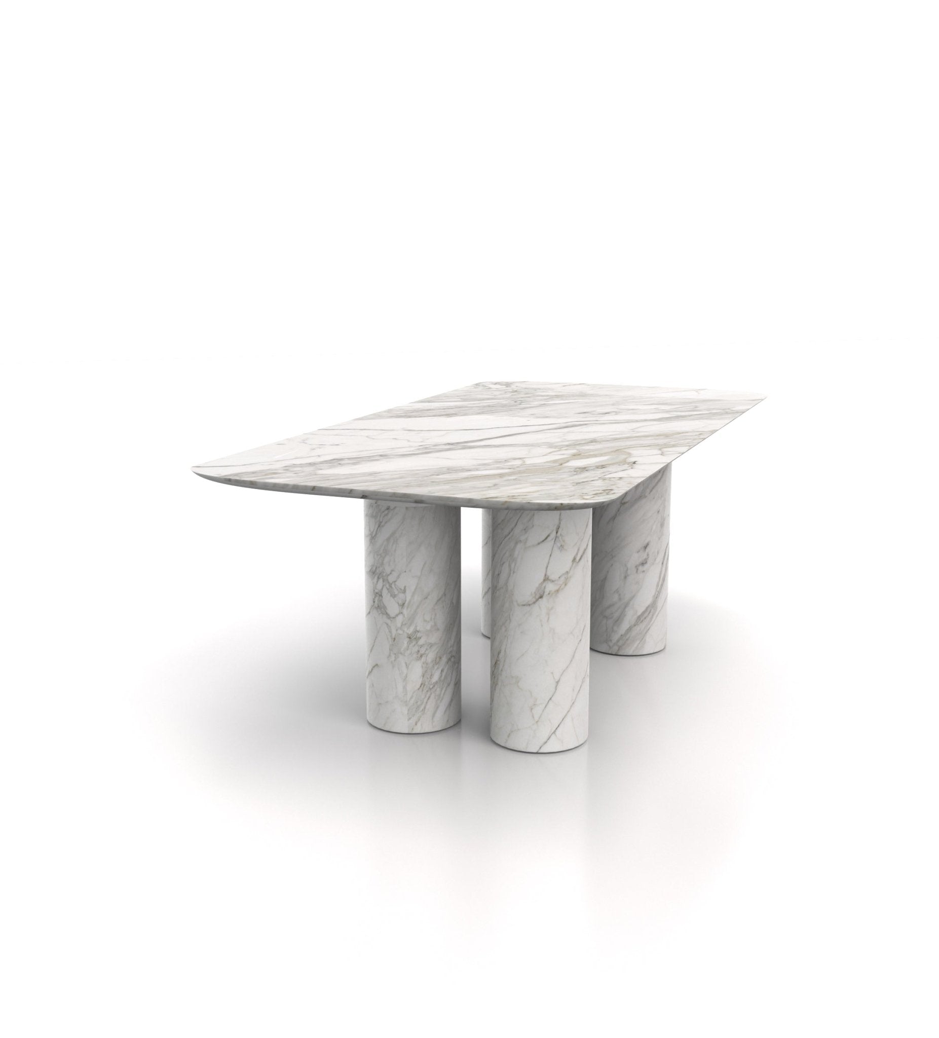 Rectangular Marble Stone Monolithic Dining Table
