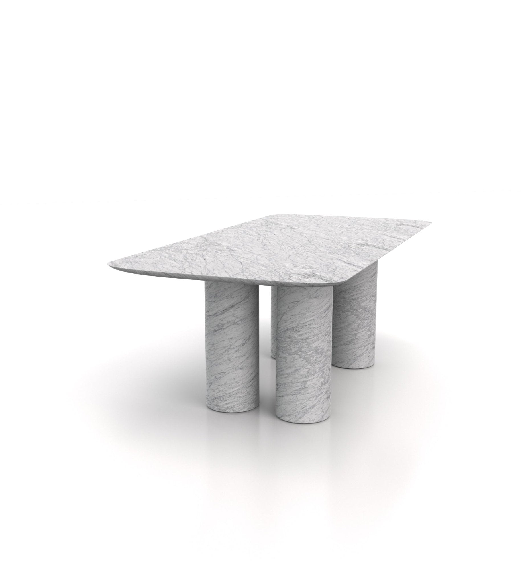 Rectangular Marble Stone Monolithic Dining Table