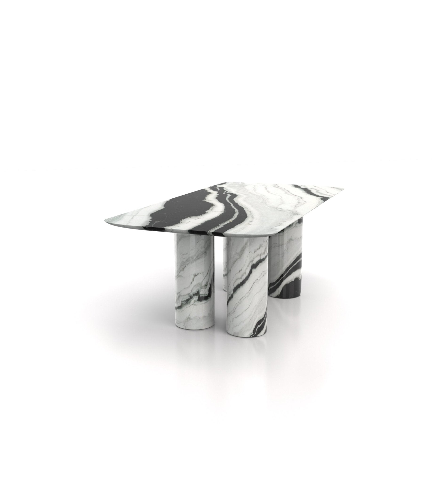 Rectangular Marble Stone Monolithic Dining Table