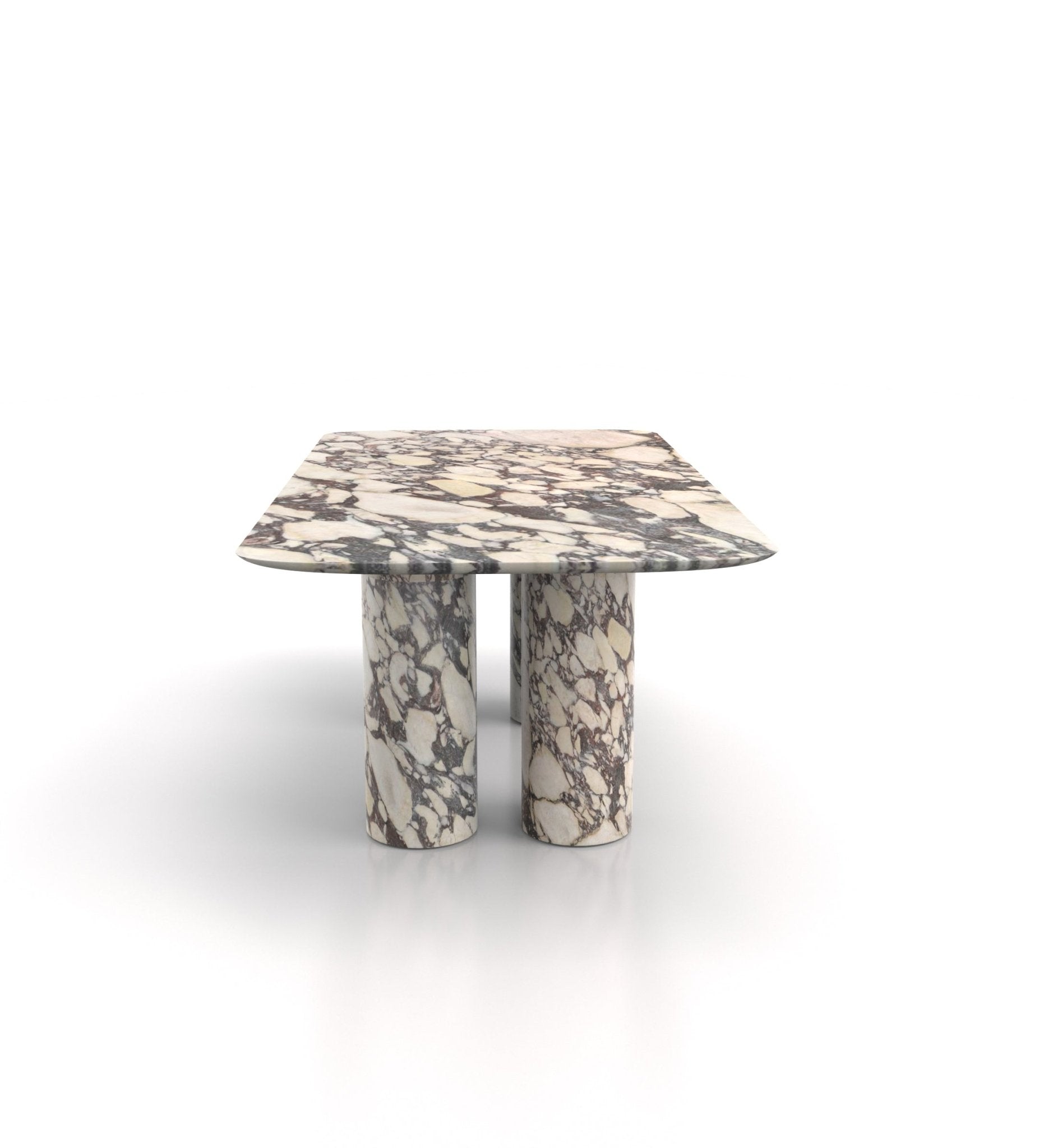 Rectangular Marble Stone Monolithic Dining Table