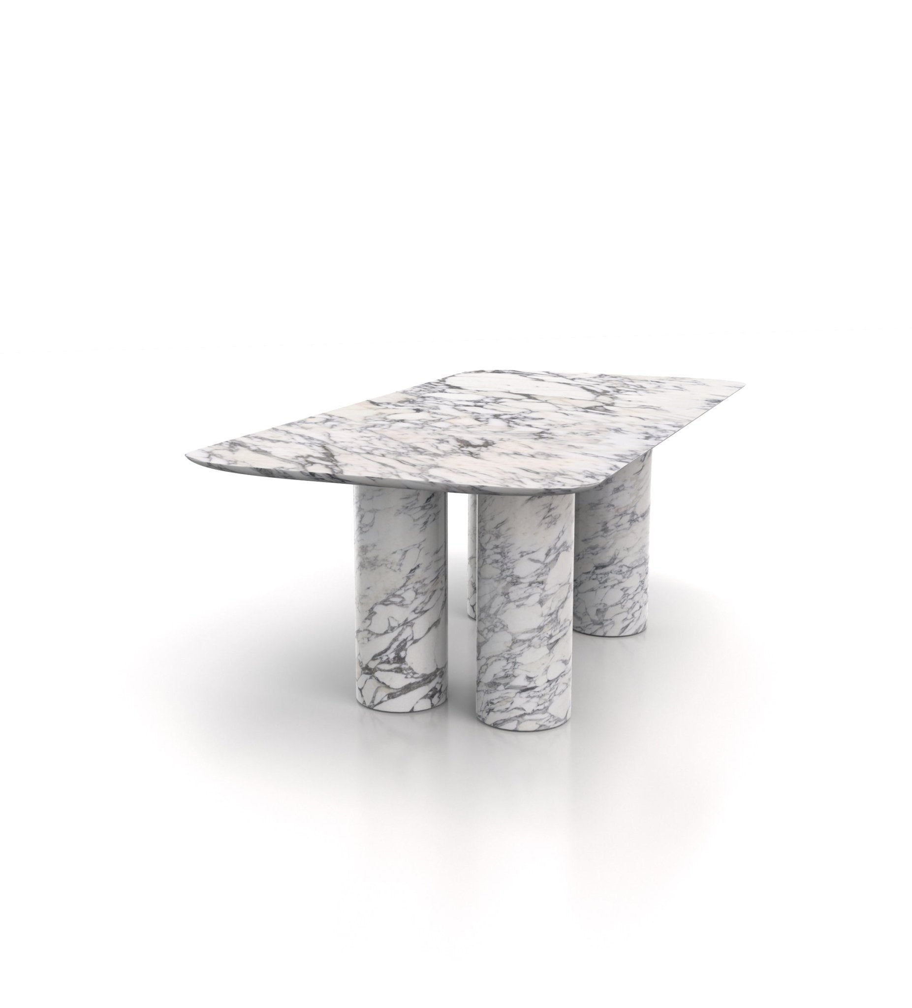 Rectangular Marble Stone Monolithic Dining Table