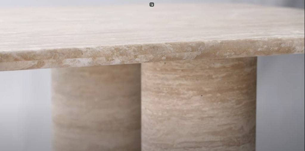 Rectangular Marble Stone Monolithic Dining Table