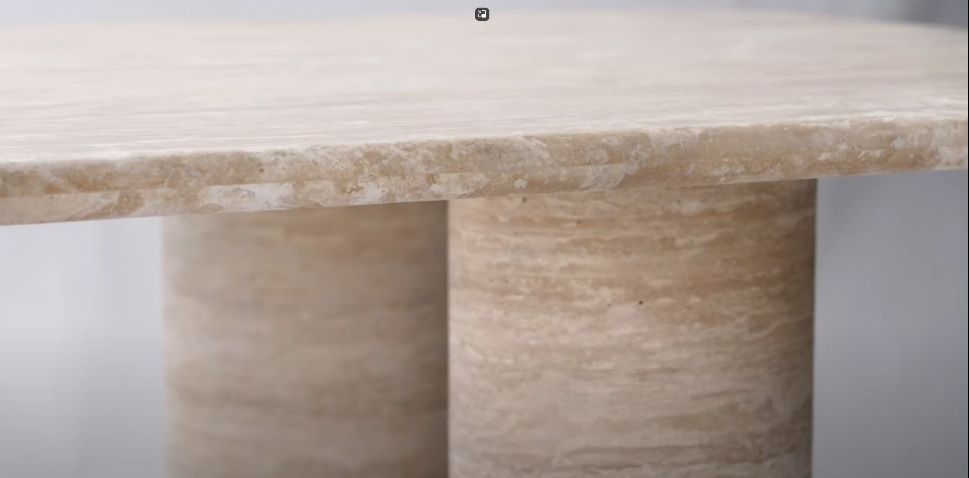 Rectangular Marble Stone Monolithic Dining Table