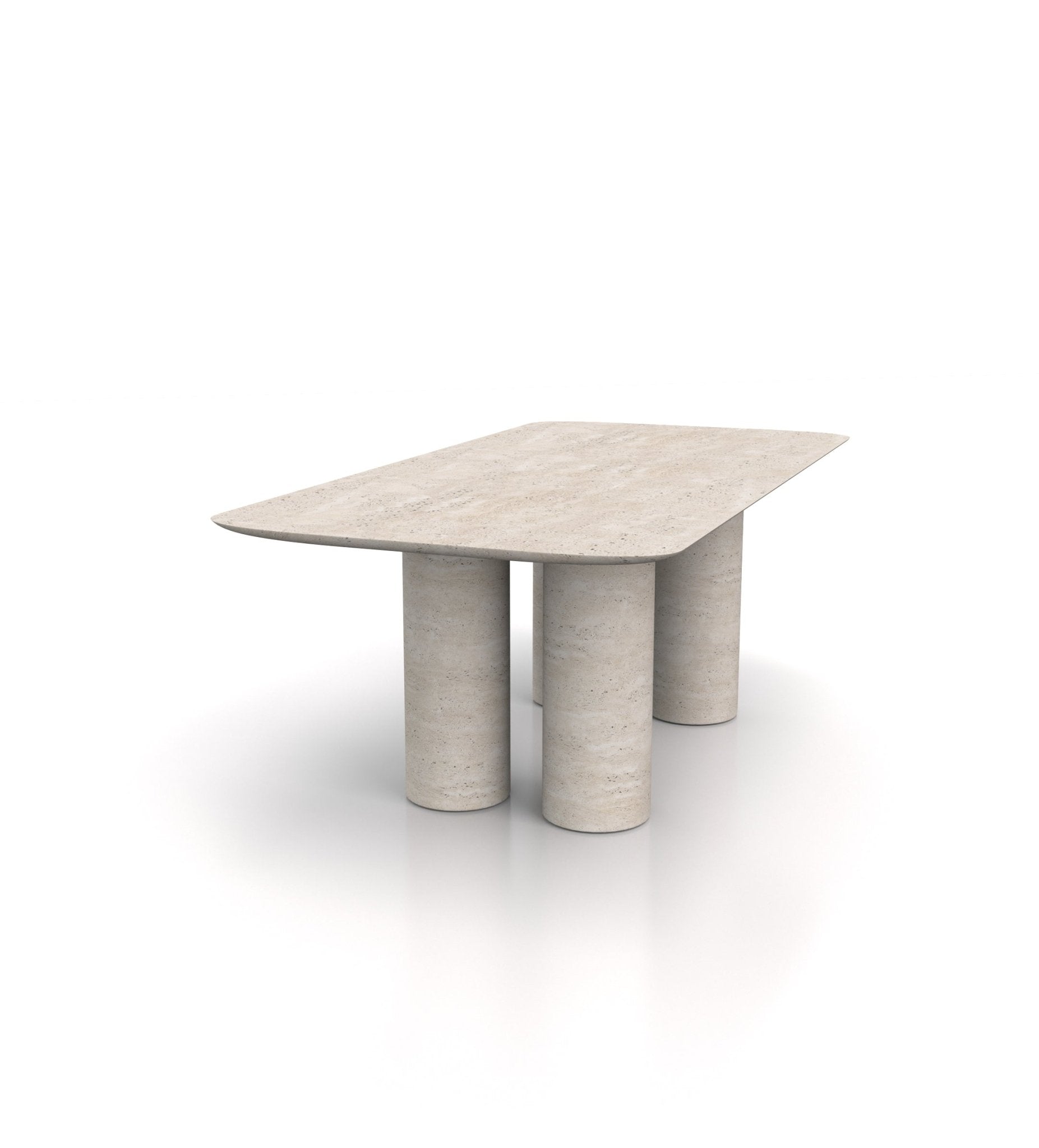 Rectangular Marble Stone Monolithic Dining Table