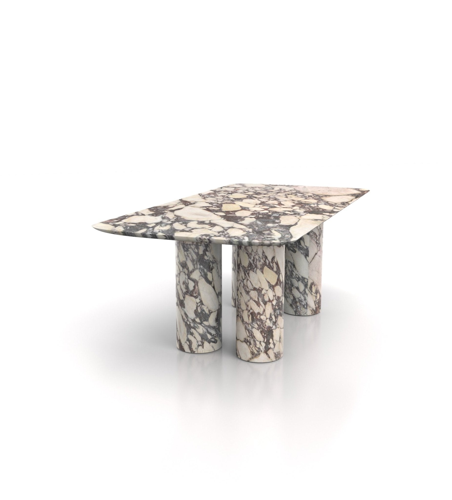 Rectangular Marble Stone Monolithic Dining Table