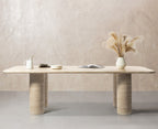 Rectangular Marble Stone Monolithic Dining Table