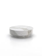 Round Marble Stone Monolith Modern Coffee Table